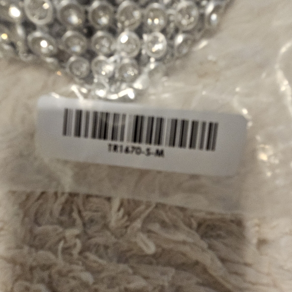 12th Tribe Silver Sequin Crop Top - Picture 6 of 7